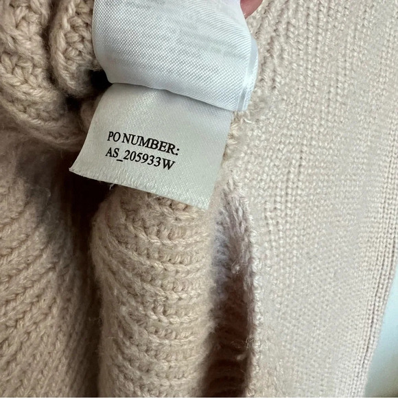 AllSaints Sylvie Oatmeal Jumper Cashmere Wool Blend Sweater Nude Pink Size Large - Picture 12 of 13